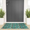 Heather Dutton Mariposa Boho Butterflies Aqua Looped Vinyl Welcome Mat - Society6 - 2 of 2