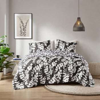 Aria Floral Print Reversible Comforter Set - 510 Design