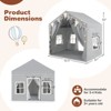 Infans 3-4 Kids Large Play Tent House w/ 2 Opening Doors Star Lights & Plaid Pennants - 2 of 4