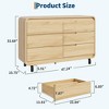 6 Drawer Dresser for Bedroom, 47" Wide Modern Chest of Drawers, Wood Storage Dresser for Living Room Bedroom - 2 of 4