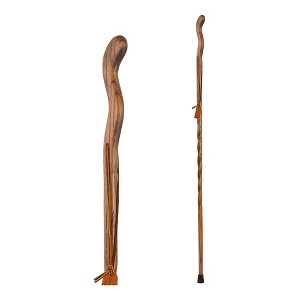 Brazos Twisted Fitness Walker Brown Wood Walking Stick 48 Inch Height - 1 of 4