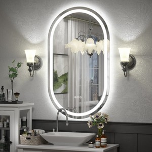 pmir Super Bright 192 LEDs/m LED Lighted Anti-Fog Tempered Glass Irregular Bathroom/Vanity Mirror with ETL & 3-Year Warranty - 1 of 4