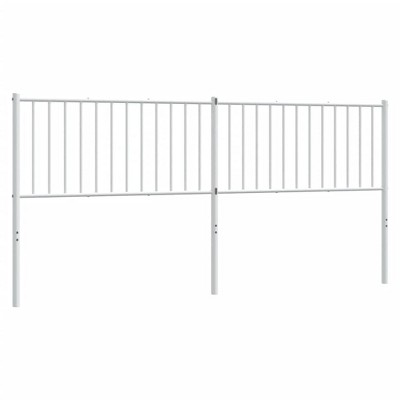 vidaXL Metal Headboard, White, 76"