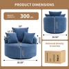 TiramisuBest Oversize Round Swivel Chair Cozy Club 360 degrees Swivel Sofa with 3 Pillows Chenille Fabric with Gray for sofa - 4 of 4