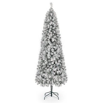 Karl Home 7.5ft Pencil Shape PVC Green Flocking Christmas Tree