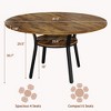 47'' Round Dining Table for 4-6 People, Farmhouse Kitchen Dining Table, Round Dinner Table with Storage Shelf for Kitchen, Living Room (Table Only) - 2 of 4
