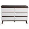 TIRAMISUBEST 51" Rattan Dresser with Drawers, 6 Drawer Dresser for Bedroom, Clothes Storage Cabinet for Bedroom, Metal Handle&Wood Legs for - 4 of 4