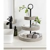 Kate and Laurel Woodmont Tray, 16x16x23, Gray and White - 4 of 4