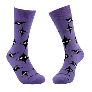 Peeking Eyes Socks from the Socks Panda - Medium Purple from the Sock Panda (Women's or Tweens Sizes) - Great for Halloween - 1 of 4