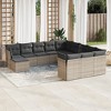 vidaXL Garden Sofa Set Grey, Dark Grey - 2 of 4