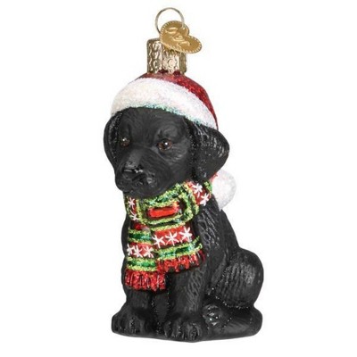 Old World Christmas 4.25" Holiday Black Labrador Puppy Cherished Best Friend  -  Tree Ornaments