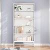 Lirago White Powder-Coated Metal and Particle Board 5-Tier Bookcase 31.5x11.81x70.87 Inch Heavy Duty Storage Shelf - 4 of 4