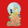 Girl's Design By Humans Cat Pumpkin Pile By AwkwardDragon T-Shirt - 2 of 4