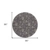 Taupe And Beige Floral Washable Indoor Outdoor Area Rug - 3 of 4