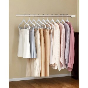 30-Pack Pants Hangers, 16.7-Inch Long Velvet Hangers with Adjustable Clips,  Heavy-Duty, Non-Slip Skirt Hangers, Velvet Pants Hangers - 1 of 4