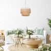 LNC Demetrius 3-Light 17.5" Bohemian/Costal  Empire Small Chandelier, Distressed Gray and White - 4 of 4