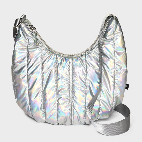 Girls' 8.75 Hologram Mini Backpack - art class™ Silver