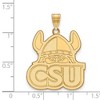Black Bow Jewelry 14k Yellow Gold Cleveland State Vikings NCAA Extra Large Pendant - 2 of 3