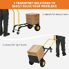2-In-1 Hand Truck & Platform Cart | Non-Marking Wheels + 3-Height Adjustable Handle for Industrial/Logistics/Luggage - 4 of 4