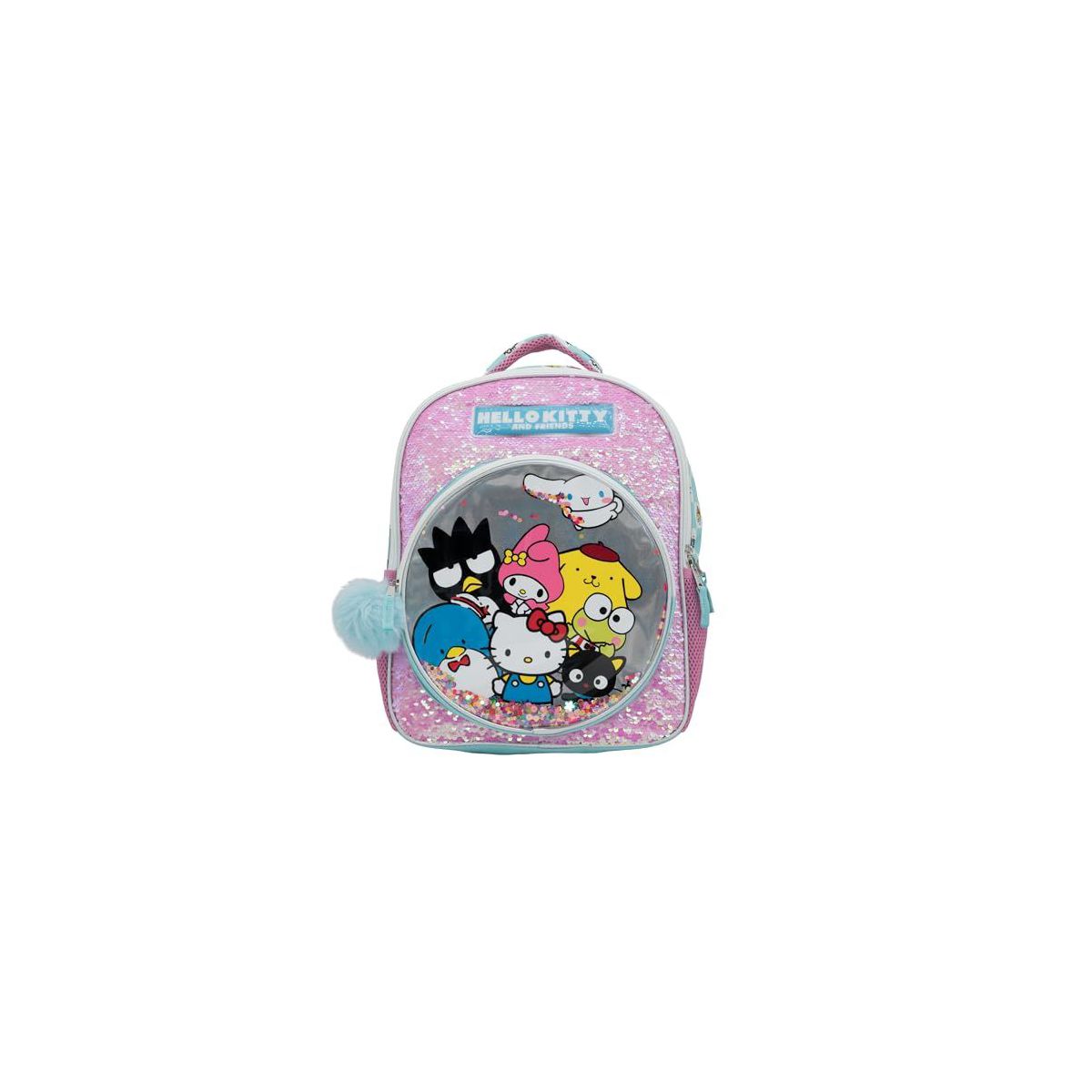 Hello Kitty & Friends Girls Backpack, Sanrio Kawaii Book Bag, Flip Sequin 16” School Bag