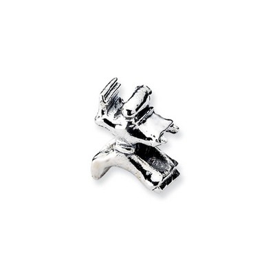 Black Bow Jewelry Sterling Silver Karate Person Bead Charm