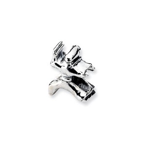 Black Bow Jewelry Sterling Silver Karate Person Bead Charm - 1 of 2
