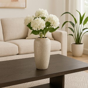 Ceramic Vase That Elevates Home Decor - Elegant Textured Vase for Living Room, Bedroom, Office, or Table Decor - Modern Accent Vase - 1 of 4