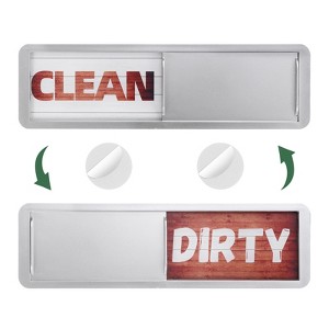 Unique Bargains Clean Dirty Sign Kitchen Non-Scratch Dishwasher Magnets - 1 of 4