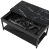 Cold-Rolled Steel Rectangular Double-Layer Coffee Table with Hidden Storage Compartment, Fingerprint Lock and Alarm System - 4 of 4