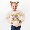 The Juniper Shop Lucky Vibes Cartoon Rainbow Toddler Graphic Sweatshirt - 2 of 3