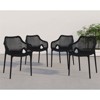 Meridian Furniture Mykonos Black Outdoor Patio Dining Chair (Set of 4) - 2 of 4