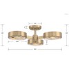 Crystorama Lighting Orson 3 - Light Semi-Flush Mount in  Modern Gold - 3 of 3