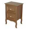 Karl Home 15.75in. W Country Style Two-Drawer Nightstand- Set of 2 - 4 of 4