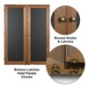 Excello Global Products 40" x 60" Wooden Wall Mounted Folding Chalkboard (Brown) - 3 of 4