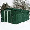 Coolbibila-10Ftx12Ft Storage Sheds, Tool Sheds With Sturdy Aluminum Frames, Metal Sheds With Durable Vents And Customizable Door - 3 of 4