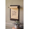 Note Roll Wall Board 16" H – Distressed Brown Paper & MDF Message Board (Set of 2) By Kalalou - 3 of 3