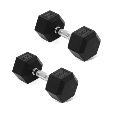 Sapphtopaz Rubber Coated Hex Dumbbell, Dumbbell Set with Non-Slip Grips for Exercise, Muscle Toning, Space-saving Home Gym Strength Training Dumbbells