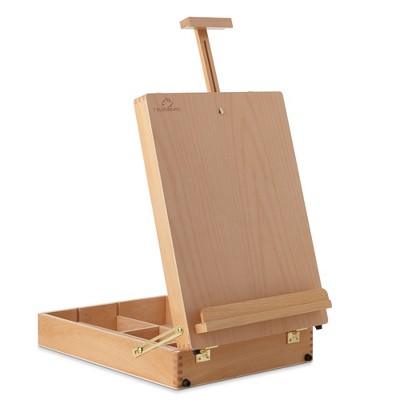 Creative Mark Deluxe Table Easel And Sketch Box Walnut Finish : Target