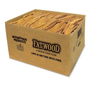 Better Wood Products Fatwood All Natural Waterproof Fire Logs, Indoor/Outdoor Wood Fire Starter Sticks for Barbecue, Fireplace & Camping - 1 of 4