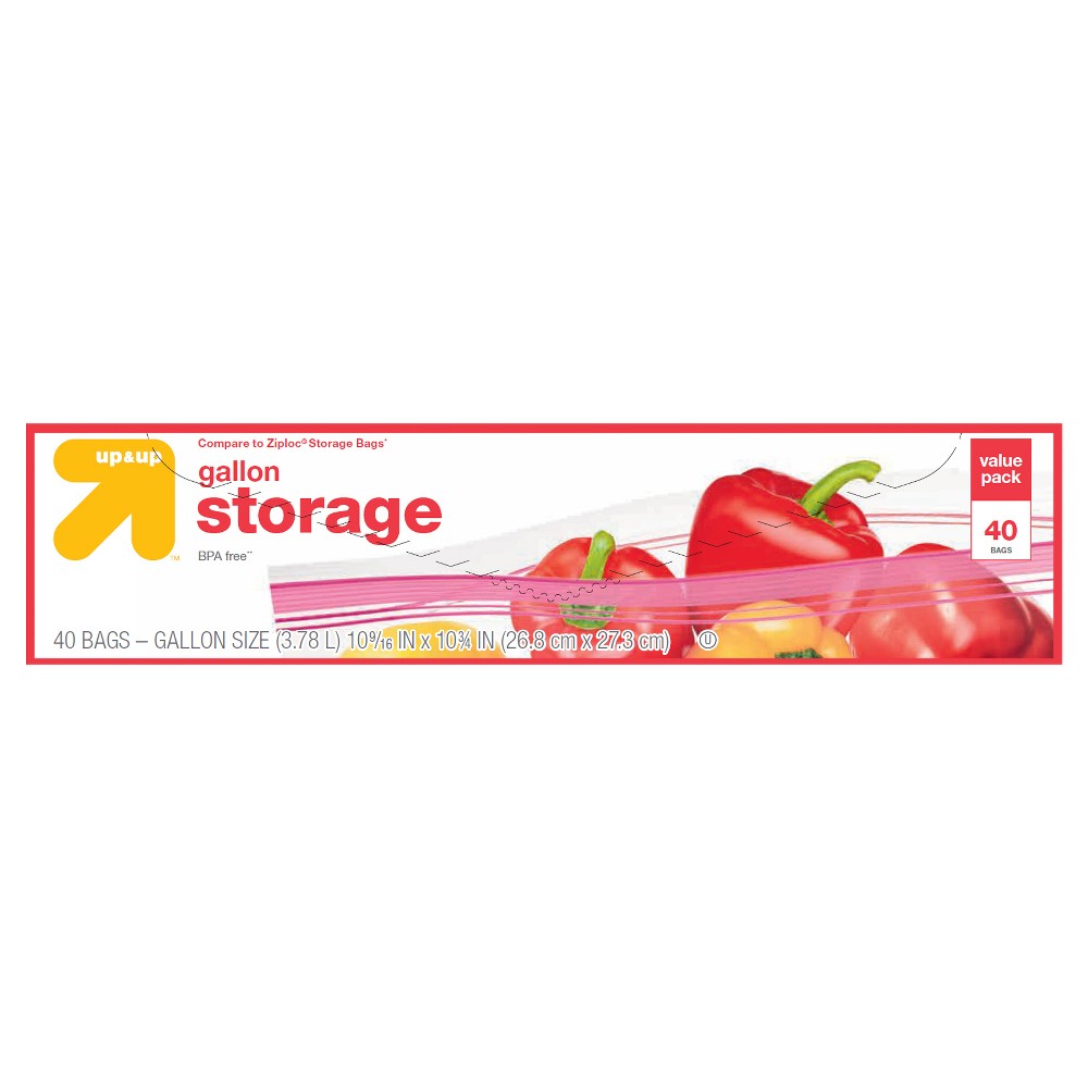 Gallon Storage Bags - 40ct - pack of 2