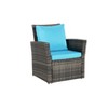Sapphtopaz Patio Furniture Set Rattan Lounge Outdoor Conversation Chairs with Rectangular Glass Table for Patio, Backyard, Terrace - 4 of 4