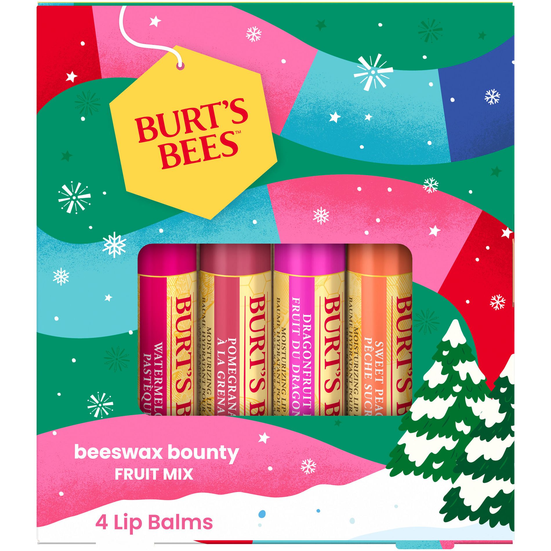 Burt's Bees Beeswax Bounty Lip Balm Gift Set - Fruit Mix - 4ct