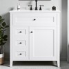 Mshliw 30" Freestanding Bathroom Vanity with Sink, 3 Drawers & Adjustable Shelf, MDF & Rubberwood Cabinet, Faucet Not Included - 2 of 4