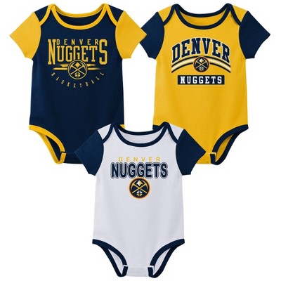 NBA Denver Nuggets Boys' 3pk Bodysuit Set