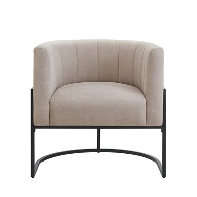 Cesicia 28.25"W×25.75"D×30 Black Upholstered Linen Accent Chair with Curve Backrest Fits For Living Room