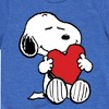 Boys' - Peanuts - Snoopy Valentine's Hugging Heart Short Sleeve Graphic T-Shirt - 2 of 4