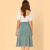 INSPIRE CHIC Women's Print Floral Peasant Elastic Waist A-Line Midi Skirts - 3 of 4
