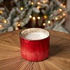 Cranberry Woods Scented Soy Candle with Etched Glass Holder 4"D - 2 of 2