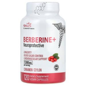 Nutri Berberine+, Cinnamon Ceylon, 1,300 mg, 120 Vegan Capsules (650 mg Per Capsule) - 1 of 2
