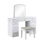 3pc Prudence Vanity Set with Stool White - HOMES: Inside + Out